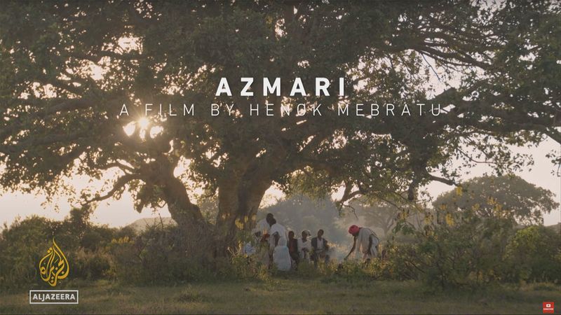 Title card for Azmari, a documentary written and directed by Henok Mebratu for Al Jazeera and Big World Cinema