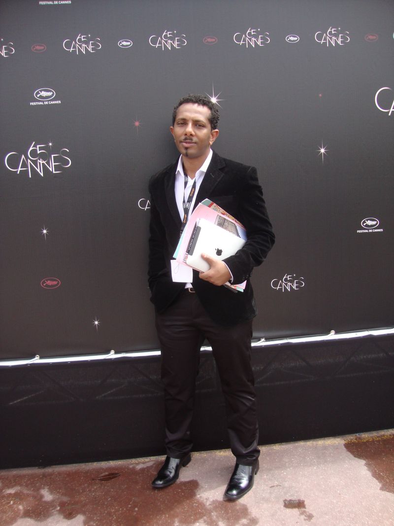 Henok Mebratu at the Cannes Film Festival in May 2012 as an emerging film talent